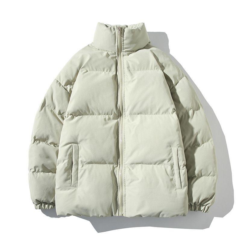Herren Winter Baumwollwattierte Jacke Bequeme Passform Große Größe Stehkragen Verdickte Baumwolljacke