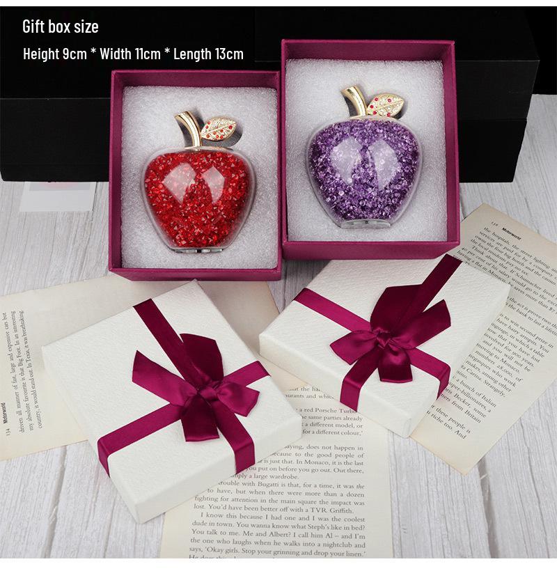 Christmas Crystal Apple Gift for Girlfriend or Wife - Perfect Birthday or Home Decor Piece for Best Friend