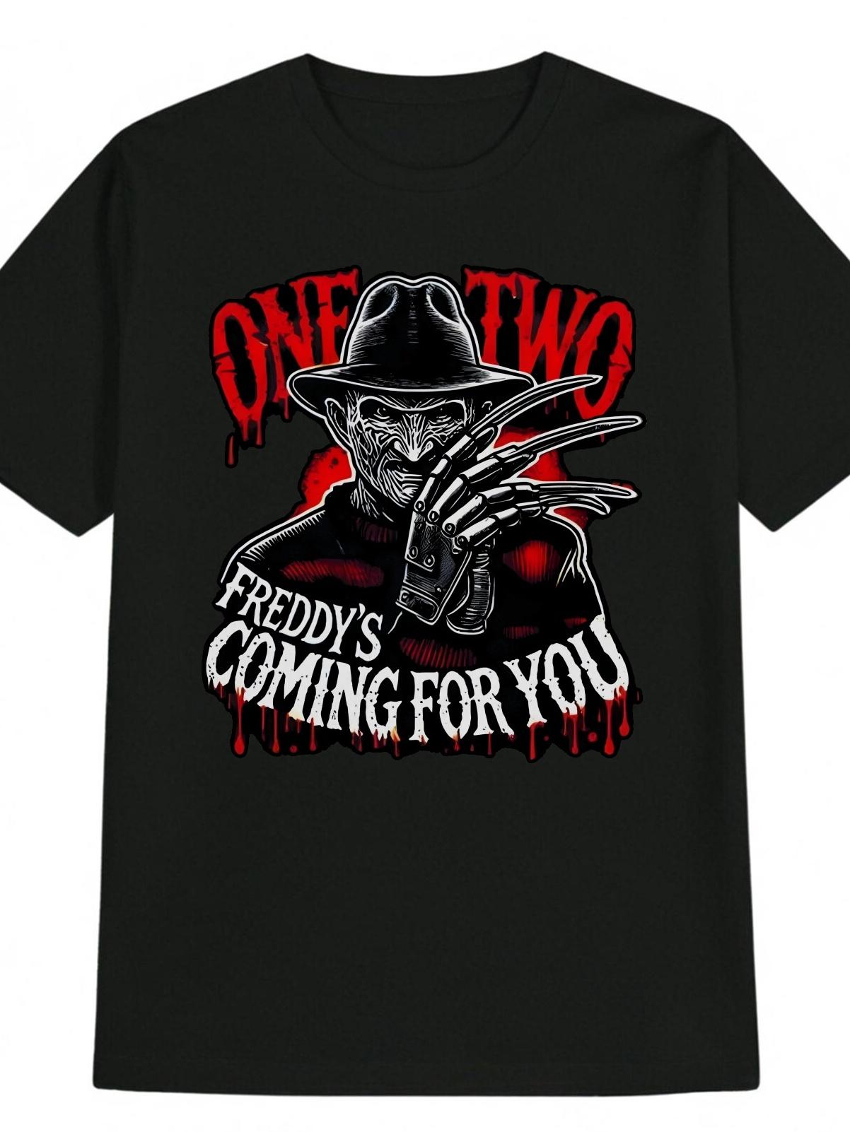 Horror Graphic T-shirt - Freddy Krueger One Two Freddy s Coming for You Print XXXXL