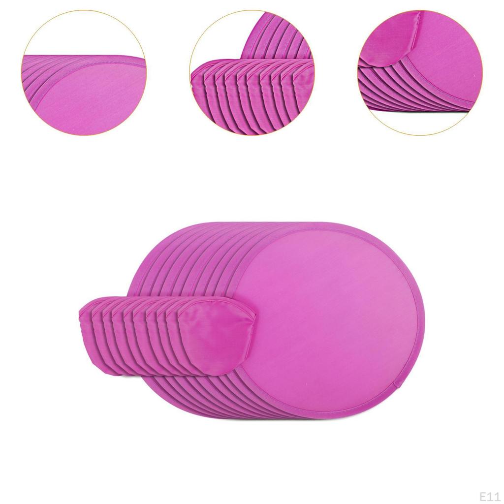 10 Pack of Round Folding Fans with Carrying Bag for Summer Use