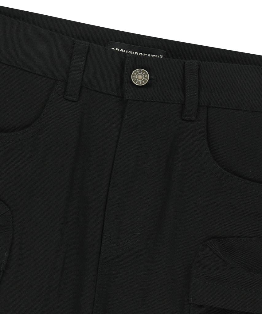 BROWNBREATH W Tag Cargo Mini Skirt - Black