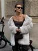 2023 Autumn/Winter Women's Faux Fur Mid-Length Warm Coat D69084