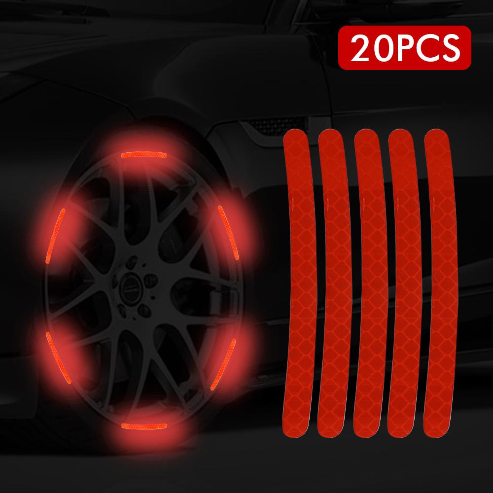 Cars Rims Tire Reflective Tape Car Wheel Hub Reflective Stripes Decorative Stickers Auto Florescent Tapes for Motorcycle Rim