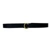 Trendy Minimalist Black Pu Smooth Buckle Belt For Unisex Fashionable Denim Pants