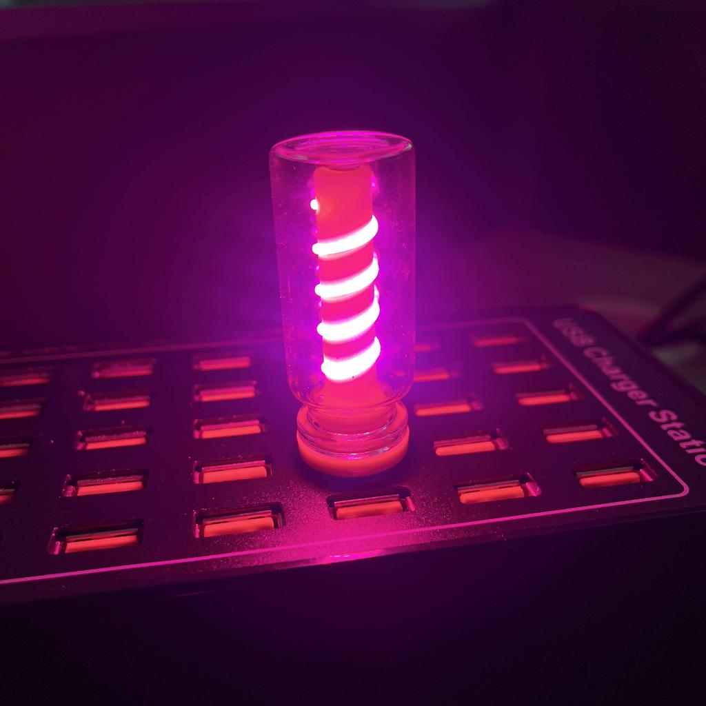 1Pc New Spiral USB Night Light Touch Bedside Car Atmosphere Light Ceramic LED Glass Bottle Romantic Mini
