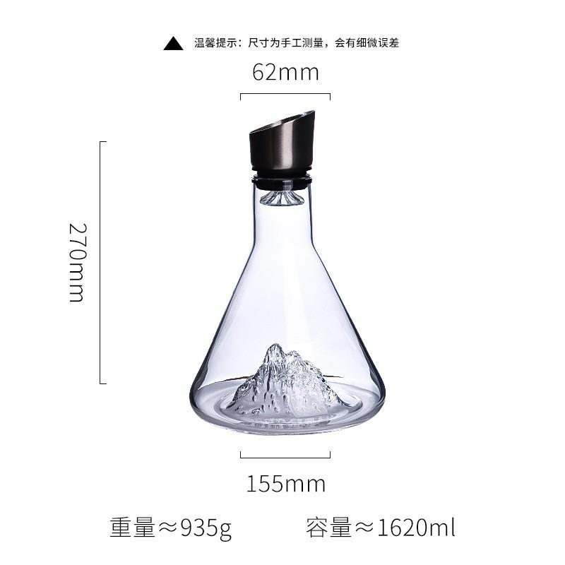 Creative European Home Iceberg Decanter Crystal Glass Waterfall Stainless Steel Filter Wine Dispenser