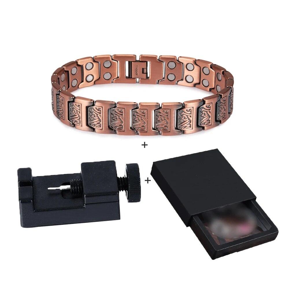 

Ikuinen Магнитный Медный Браслет Для Мужчин Викинг Медь Магнитный Браслет Артрит Мужская Цепочка На Руку Винтаж Браслет Магнитный Браслет Homme медный/чёрный
