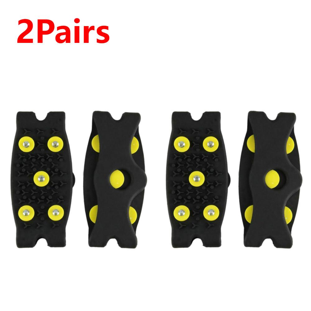 5 Stud Climbing Crampons Anti Slip Gripper Unisex Shoe Spikes Lightweight Foldable Extreme Mountain Climbing Traction Gear