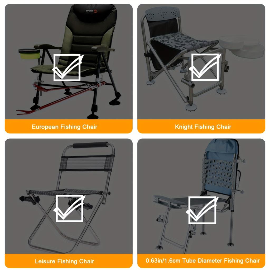 [Camping Chair With Holder] Versatile Camping Chair - Durable Aluminum Alloy & ABS With 360° Rotatable Umbrella Holder & Fishing
