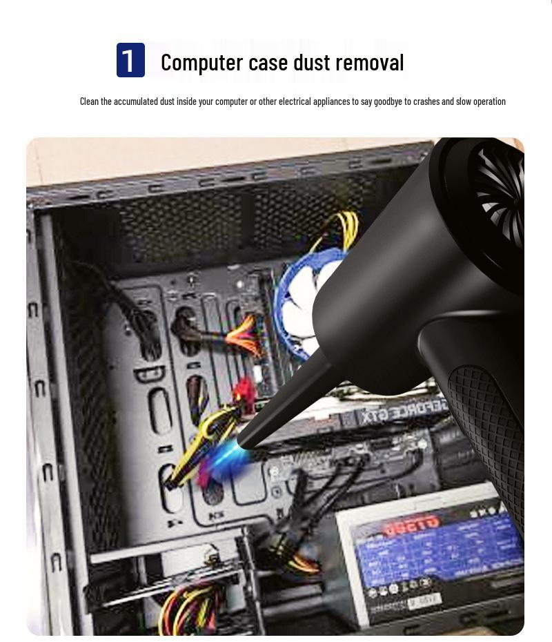 High-Power Wireless Car & Keyboard Vacuum Cleaner with USB Charging