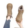 Botas de nieve para mujer Noreste grandes algodón engrosado suela blanda botas de algodón 2025 nuevas nieve algodón antideslizantes botas cortas