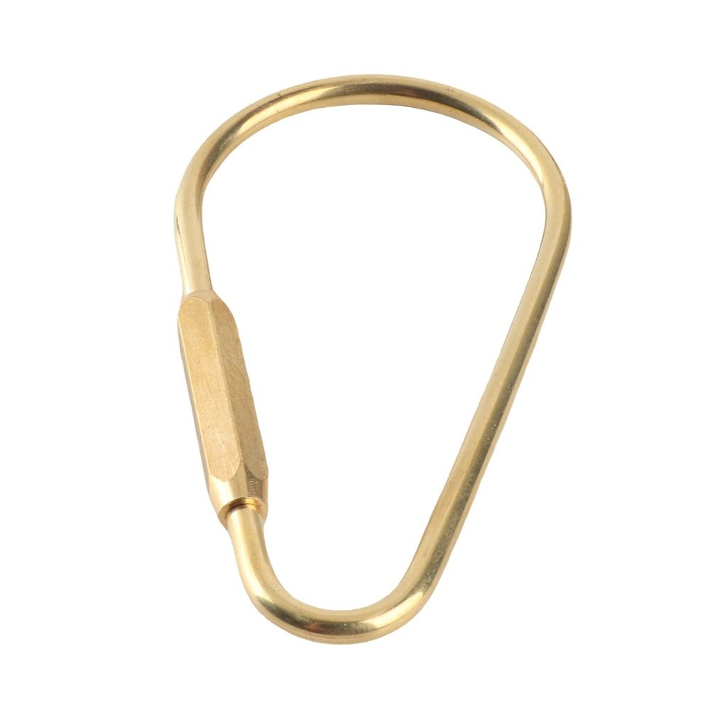 2pcs Screw Lock Brass Screw Lock Carabiner Golden Brass Key Ring Brass Keychain Hook  Daily Use