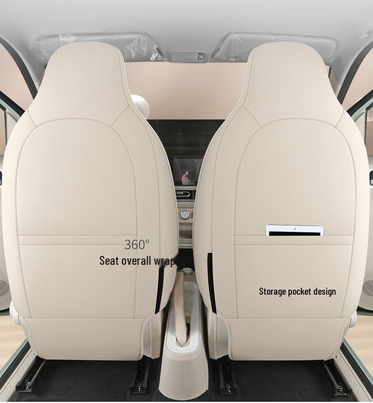 2024 Wuling Hongguang MINI Macaron Car Seat Cover, Third Gen, Cartoon Design, Universal Fit, Full Coverage for All Seasons, 170km.