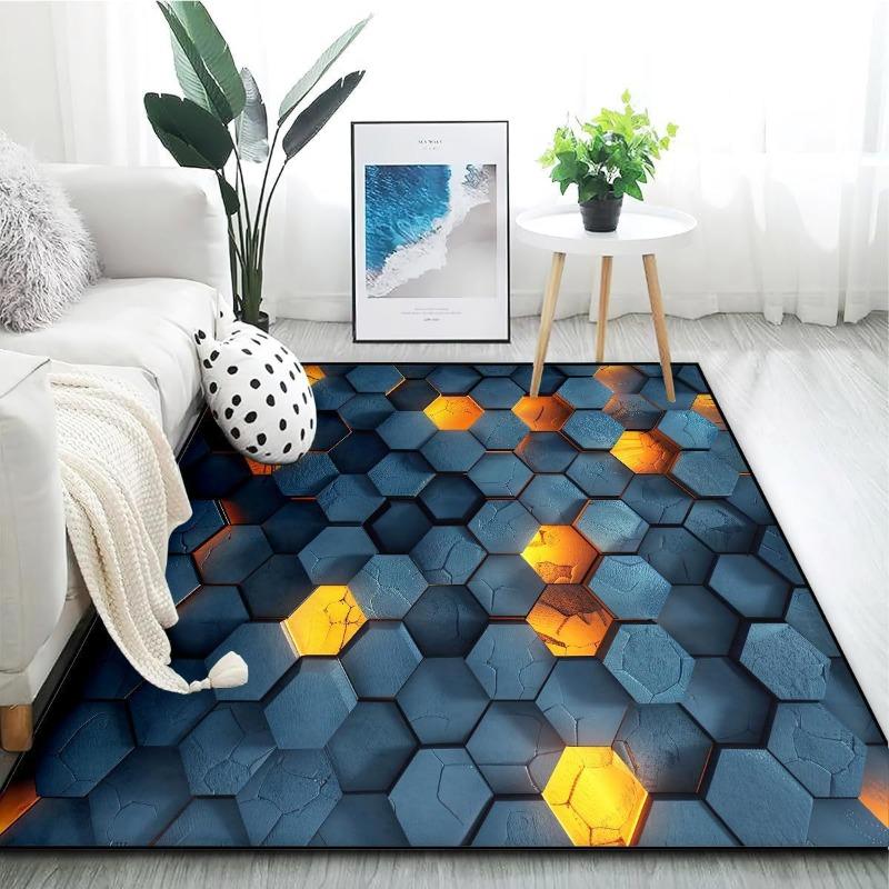 Visual Creative 3D Pattern Carpet for Home Living Room Bedroom Sofa Doormat Decor Large Area Rug Non-slip Floor Mat Very Fashion