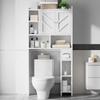 Bathroom Storage Cabinet Over Toilet with Toilet Paper Holder Stand, Freestanding Bathroom Storage Organizer Cabinet Space Saver