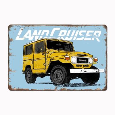FJ40 Land Cruiser 1 Metallschild Poster Club Heimbar Höhle Klassische Schilder Blechschild Poster Zimmer Wanddekoration