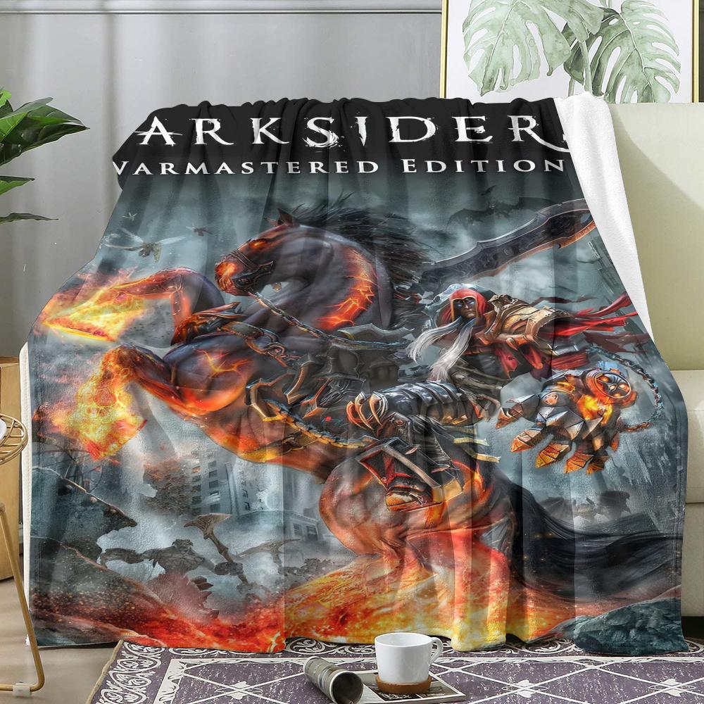 D-Darksiders Throw Soft Flannel Throw Summer AC Blanket Lightweight Cool Nap Blanket for Sofa Bed Couch Travel