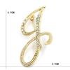 Trendy 26-Letter Rhinestone Brooch Pin - Fashion Accessory for Clothing & Bags
