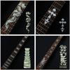 Thin 22 Styles Guitar Inlay Sticker PET Electric Guitar Bass Fretboard Sticker Guitar Decals Cross Inlay Decals Guitar Sticker