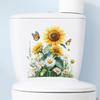 Sunflower Waterproof Self Adhesive Toilet Lid Sticker for Bathroom Toilet Home Decor