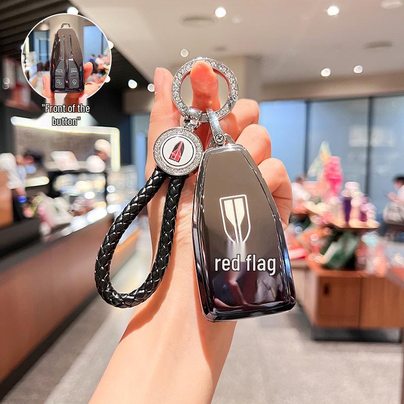 Hongqi HS5 2022 Key Case: Compatible with H9, H5, H7, HS7, HS9 Models - Luxury Unisex Car Shell and Key Holder