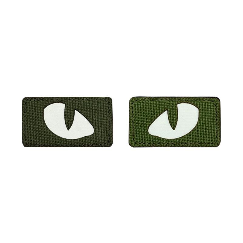 Glow-in-the-Dark Reflective Cat Eye Devil's Eye Monster Velcro Patch for Bags and Armbands