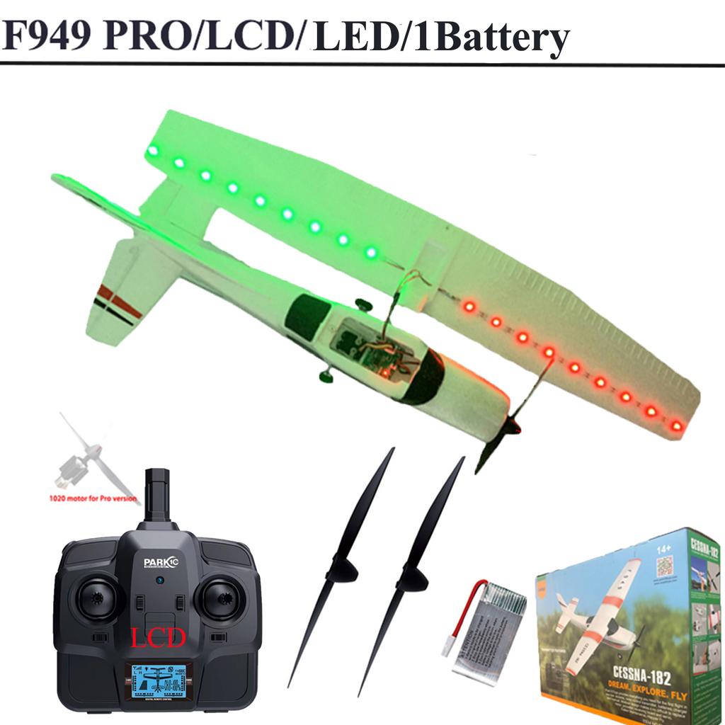 2.4G F949 LCD Version RC Flugzeug Cessna 182 3D6G 3-Kanal Flächenflugzeug Outdoor Drohne RTF Mit Gyroskop Und Nacht