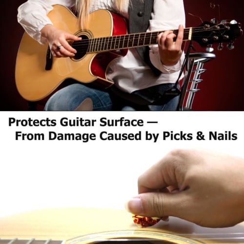 Healing Shield Style Type Clear Glossy Premium Acoustic Guitar Pickguard