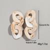 Exaggerated Large Chain Acrylic Drop Earrings for Women Fashion Punk Resin Statement 4-Link Long Earring Party Jewelry Gifts