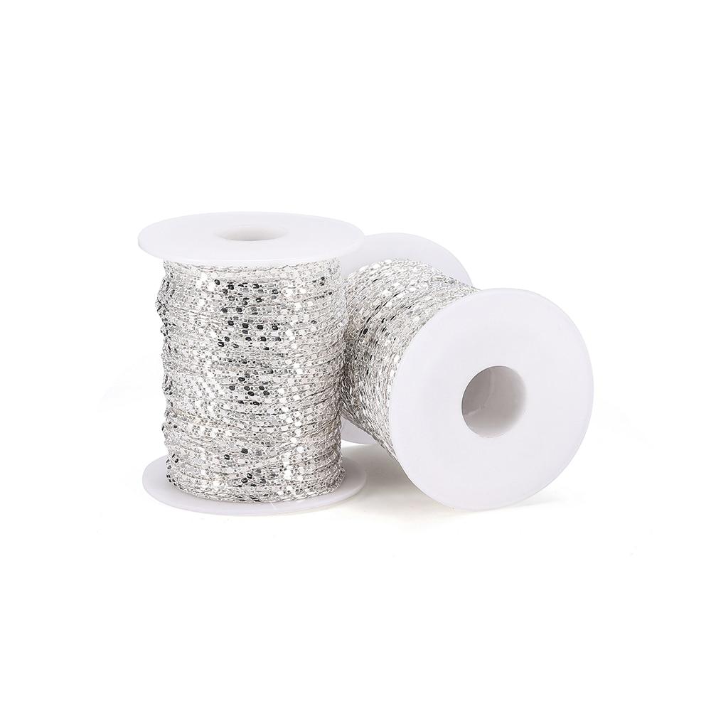 5 Meter/Lot 1.6mm Metal Copper Earring Anklet Neackalce Chains Accessories for Bracelet DIY Jewelry Making Handcrafts Supplies