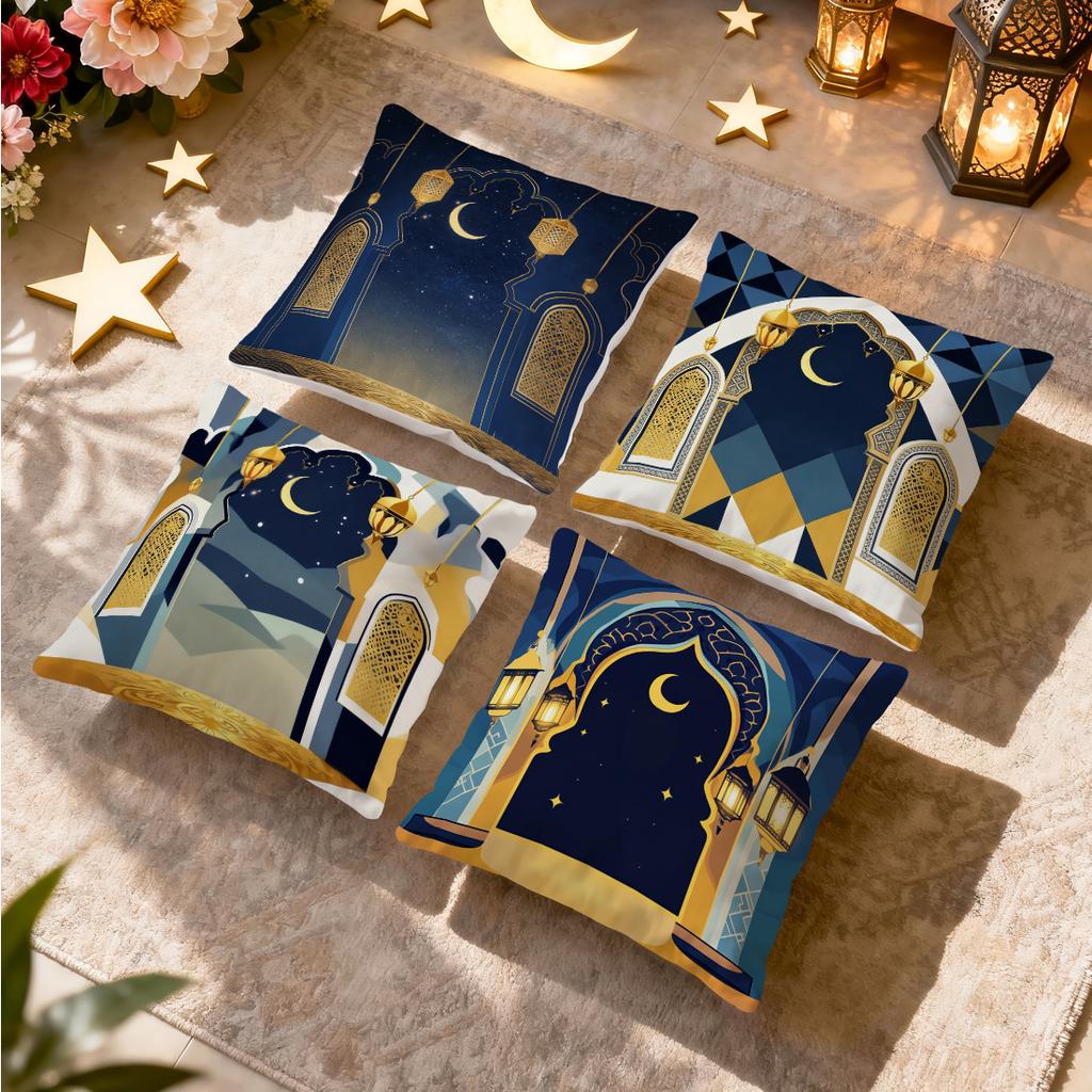 Islamic Architecture Pillowcase Printed Polyester 40/45/50Cm Throw Pillowcover Decorative Sofa Cushion Pillowslip Home Decor
