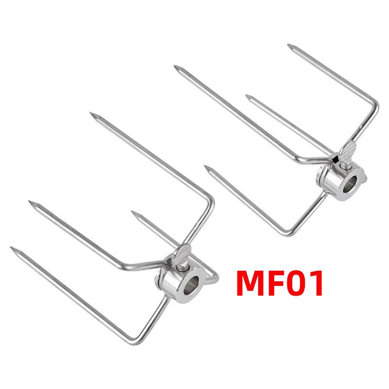 Stainless Steel Four-Prong BBQ Fork for Chicken, Char Siu, Lamb, and Beef