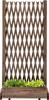 Takasho WSR-1212B Extendable Lattice Fence with Stand, 120x120cm, Brown, Wooden, Adjustable Legs, Stylish Trellis