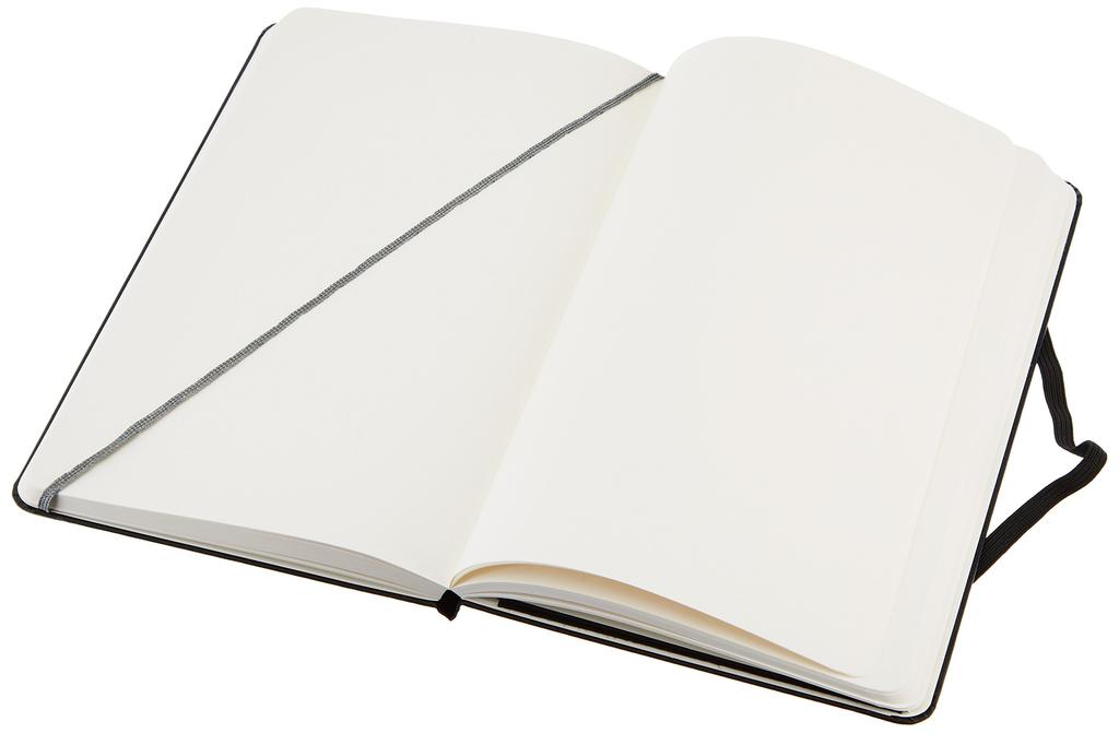 Amazon Basics Classic Large x Black Notebook, Plain, (13cm 21cm),