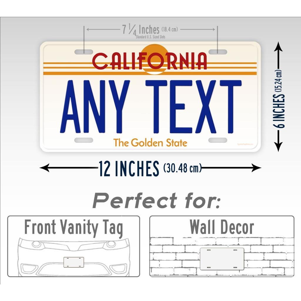 Personalized Vintage California Retro Metal Tin Sign Decorative Plaque Waterproof