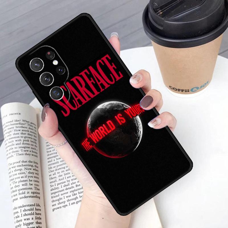 Scarface The World Is Yours phone case Cover For Samsung Galaxy S24 S25 Ultra S21 S22 Ultra S10E Note 10 Plus Note 20 FE S23