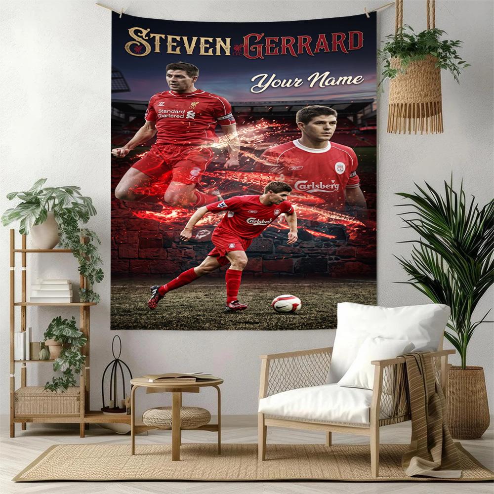 Liverpool FC Custom Jouw Naam Wanddecoratie Wandkleed Kunst Voor Huisdier Herdenking Verjaardag Bruiloft Feest Achtergrond Familiecadeau