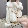 Fur Imitation Fox Hair Short Down Cotton Coat Women's Winter New Suit Collar Light Coat