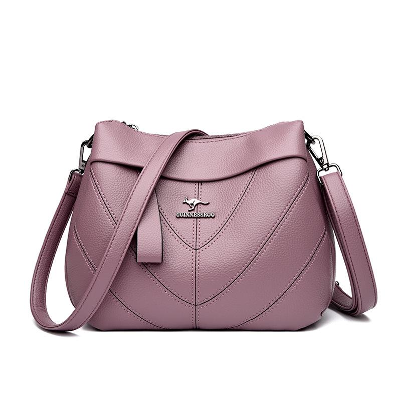 Crossbody Bag Middle-aged Woman Small Square Bag Multi-layered Single-shoulder Bag
