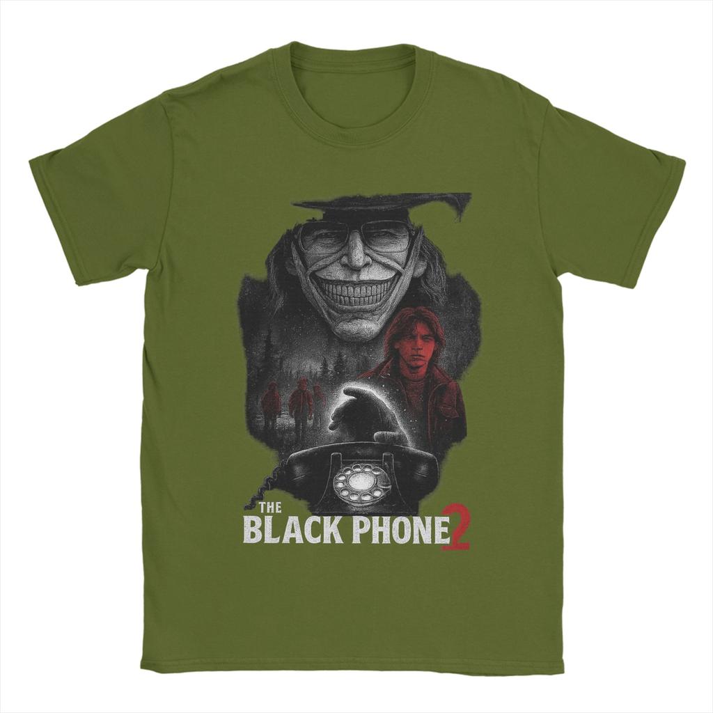 Men Women's T-Shirt Black Phone 2 Movie T-Shirts Novelty  Summer Tee Shirt Y2K Funny Custom Logo Cotton Tops Plus Size 5XL