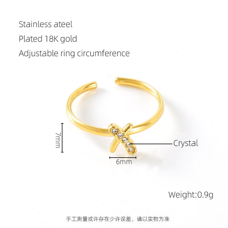 

Кольцо Source из 18-каратного золота с бриллиантами в форме буквы X Opening adjustable золотой