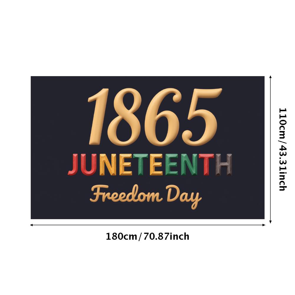 Lettering Design 1865 Juneteenth Commemoration Decoration Freedom Celebration for Indoor Decoration Festival Display
