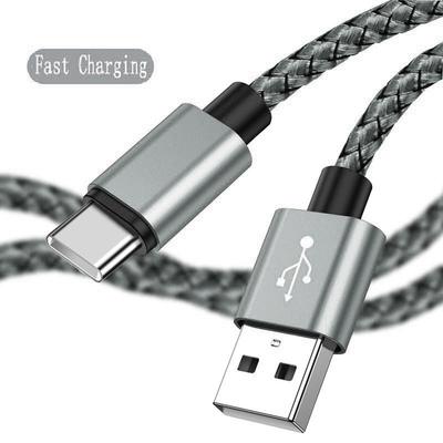 Câble USB A vers Type C 2A Tressé en Nylon Câble de Données Haute Vitesse Câble Chargeur Rapide USb C Adapté Pour Xiaomi Samsung