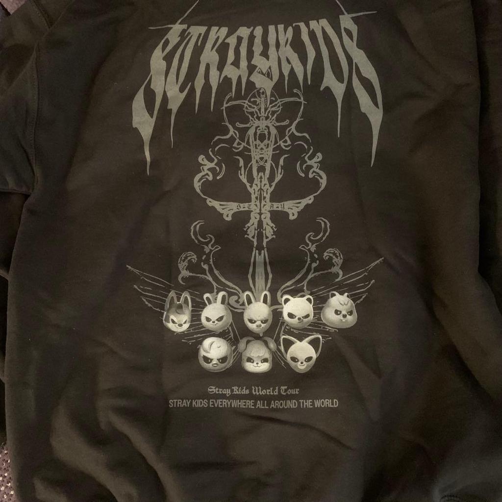 [USED] StrayKids Hoodie, Size M, USA, Dark Zoo, Unworn, Stray Kids
