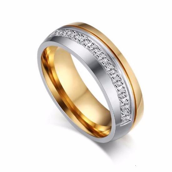 Vnox Goldfarbener Ehering für Damen und Herren, Schmuck, Edelstahl, Verlobungsring, Paar, Jahrestag, Geschenk, erstaunlicher Preis