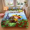 Madeline Lost Paris Print 3Pcs Bedding Set,Duvet Cover with 2 Bedro,Pillowcase Home Birthday Gift