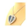 Stones and Minerals. Neon Blue Apatite Necklace + Raw Paraiba Apatite. Heart Model.