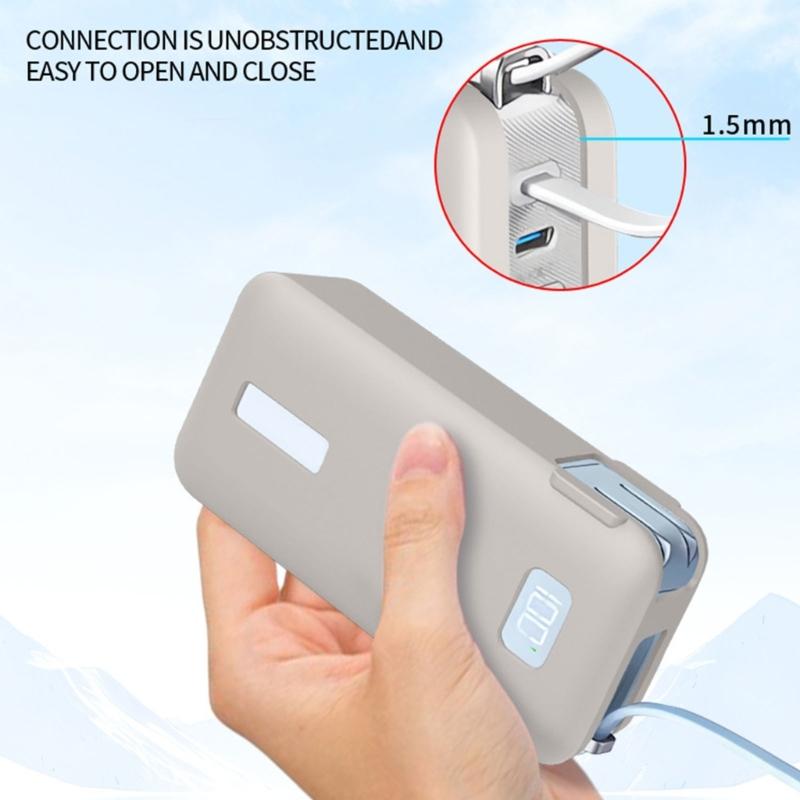 Starke Schutzhülle Stoßfest & Stilvolle Designs Aufbewahrungstasche Leicht zu Tragen für Anaker 10000mAh 3-in-1 Powerbanks