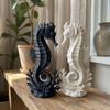 2PCS Minimalist Coral Base Seahorse Statue Double Seahorse Seahorse Table Decor  Gift Giving