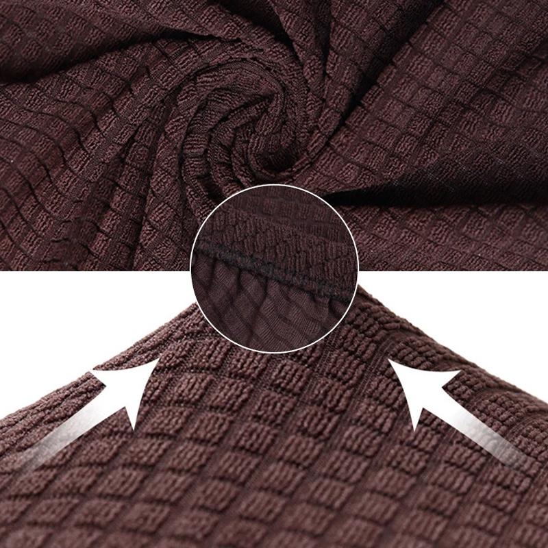 1Pc Stool Cover Elastic Square Seat Cover Removable Solid Color Dustproof Chair Covers Polyester Stool Chair Covers